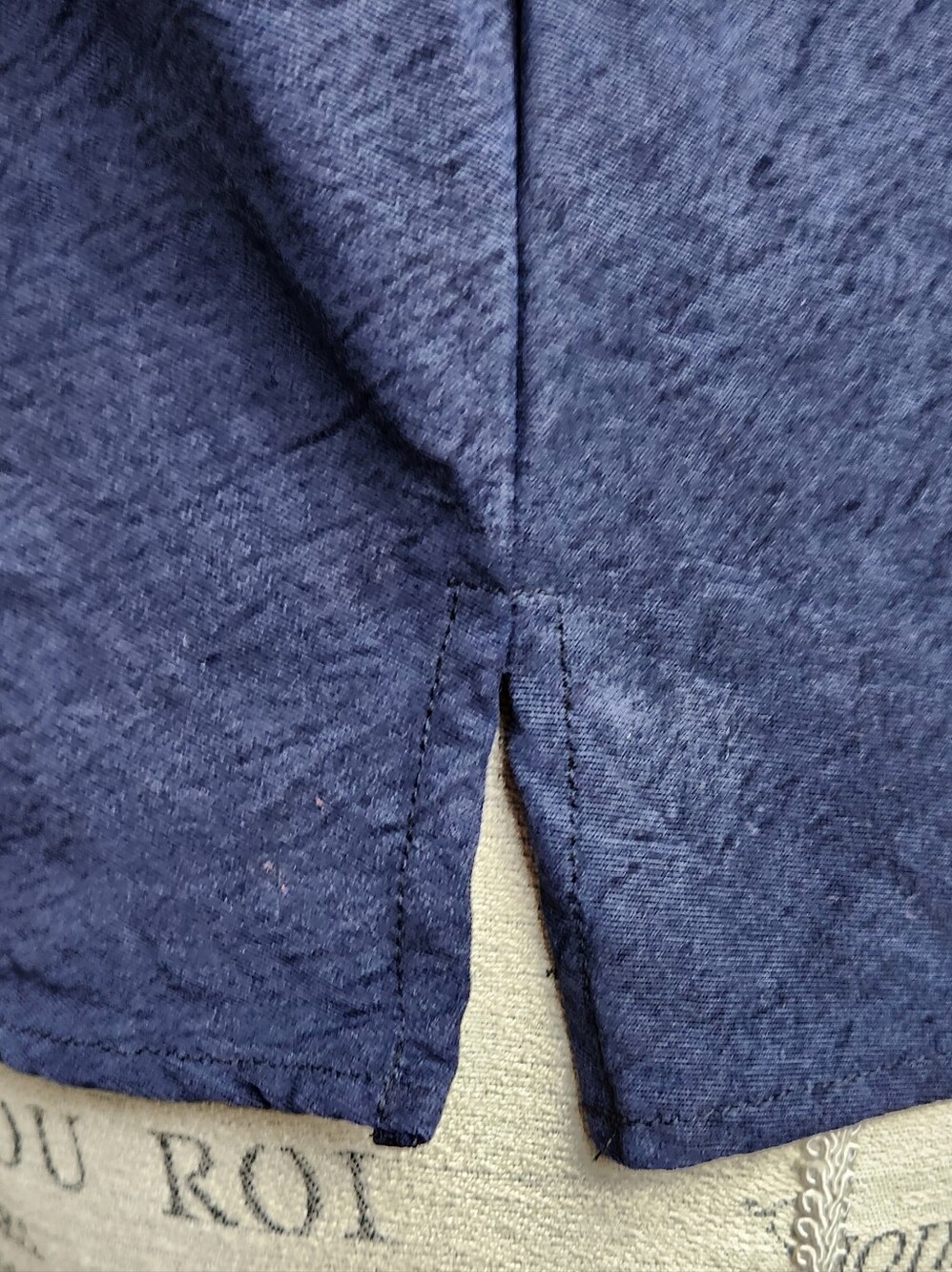 Sleeveless Navy Blue Blouse Top - Picture 9 of 11